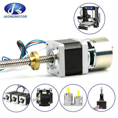 Jkongmotor NEMA 8/11/14/17/23/24/34 T5/T8/T10 เครื่องยนต์ขั้นเส้นสกรูสกรูสกรูทราเพซโซ่