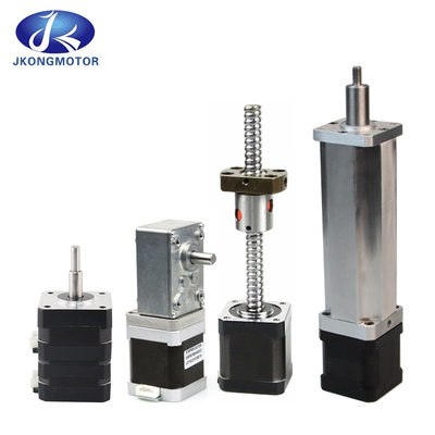 Jkongmotor โรงงานจีน Nema8 11 14 16 17 23 24 34 มอเตอร์ขั้นเส้นที่มีสกรูนําสําหรับเครื่องพิมพ์ 3d มอเตอร์ขั้นเส้น