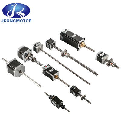 Jkongmotor OEM ODM ปรับแต่งเอง มอเตอร์สเต็ปปิ้งแบบไฮบริด 2 เฟส ไบโพลาร์ Nema 8 11 14 17 23 24 34 พร้อมสกรูนำ